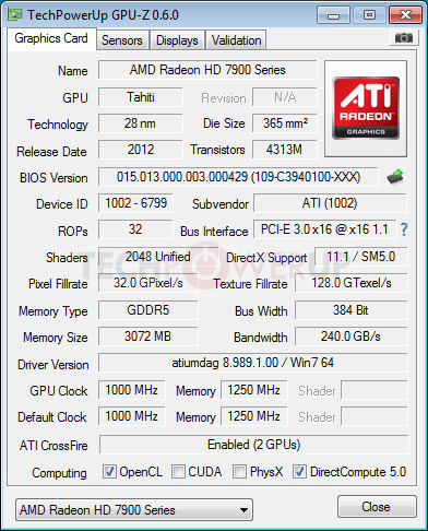 amd radeon hd 7990 gpu-z screenshot