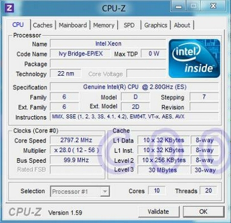 ivy bridge-ep cpu-z