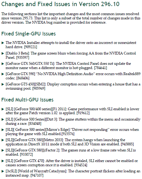 geforce 296.10 fixes