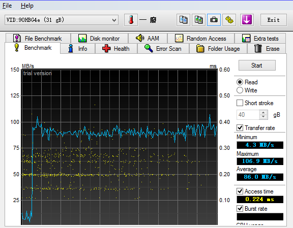 onda v919 hddtune