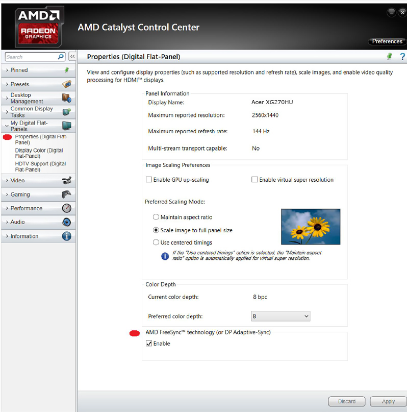 Acer Catalyst Control Panel