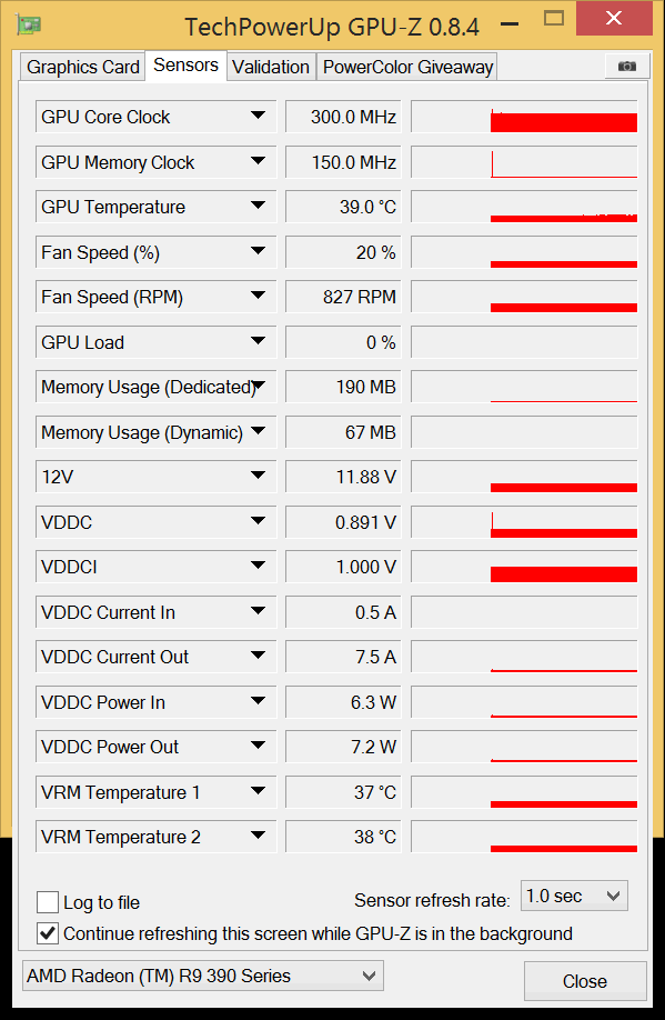R9 390 PCS idle