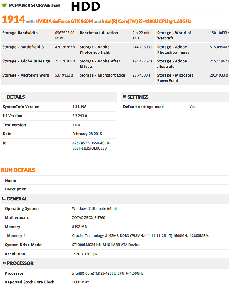 res storage test hdd