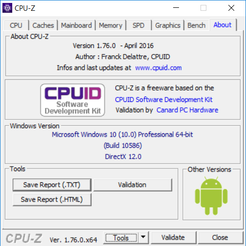 cpu z 1.76