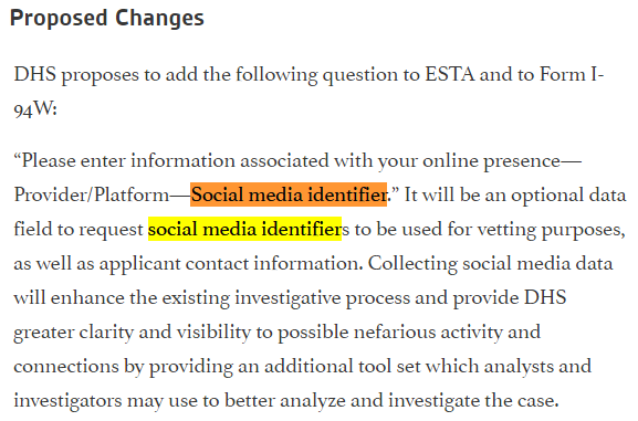 dha esta and i 94 form changes proposal