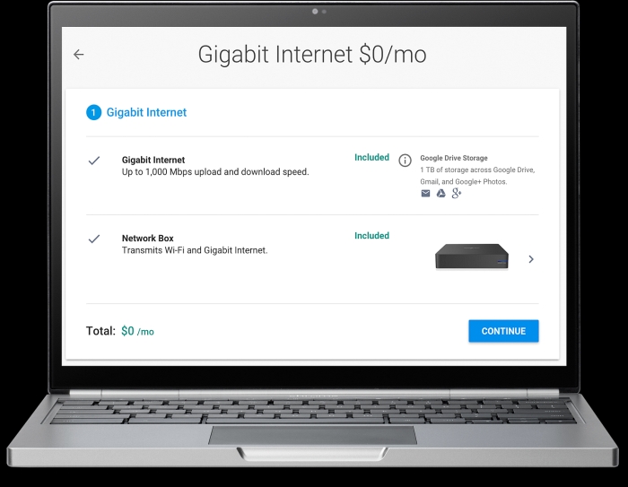 google free gigabit internet