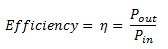 efficiency equation