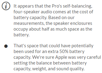 ifixit ipad pro speaker statement