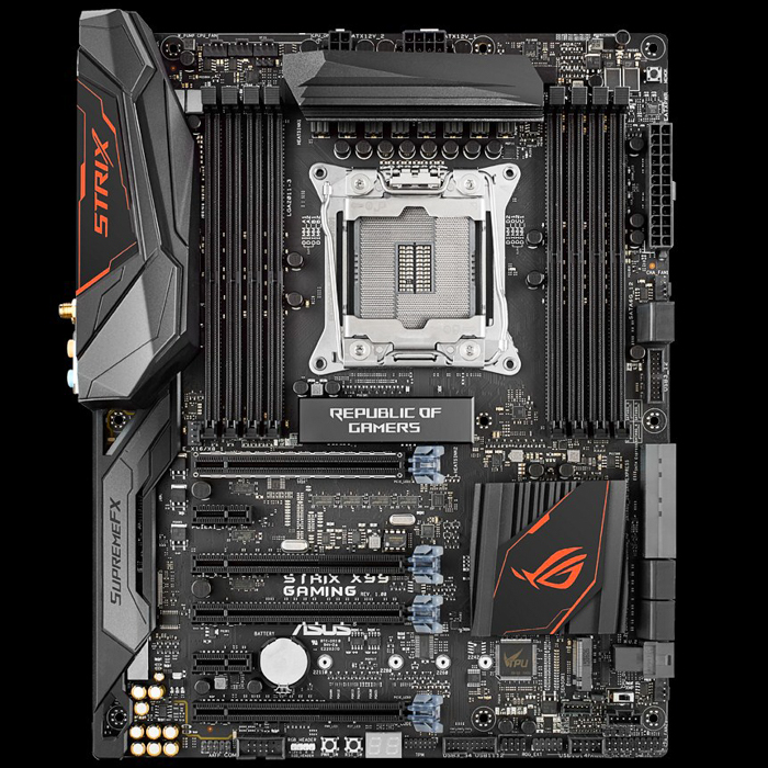 asus rog strix x99 gaming front