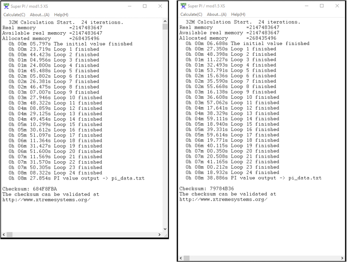 core i7 6850k vs 5820k superpi mod1.5xs