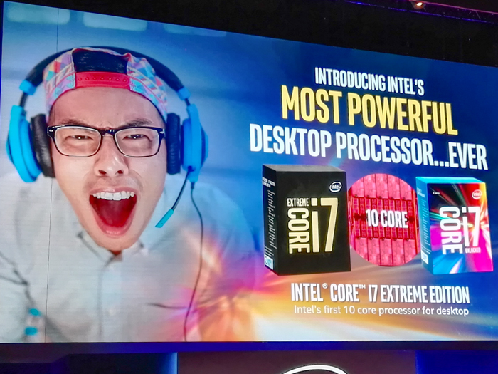 intel core i7 6950x announcement slide