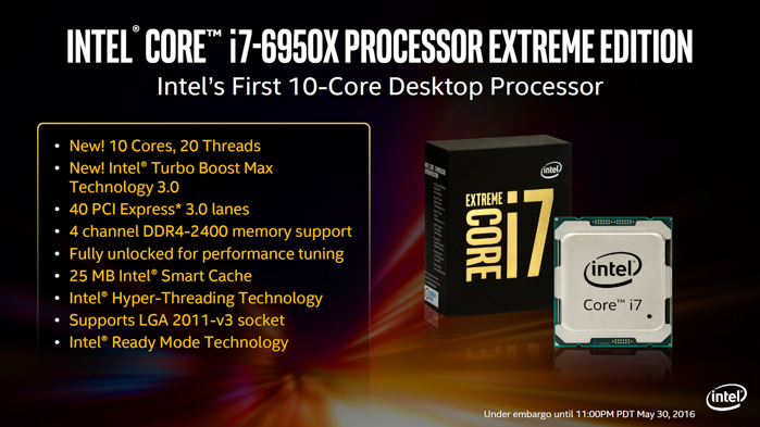 intel core i7 6950x overview