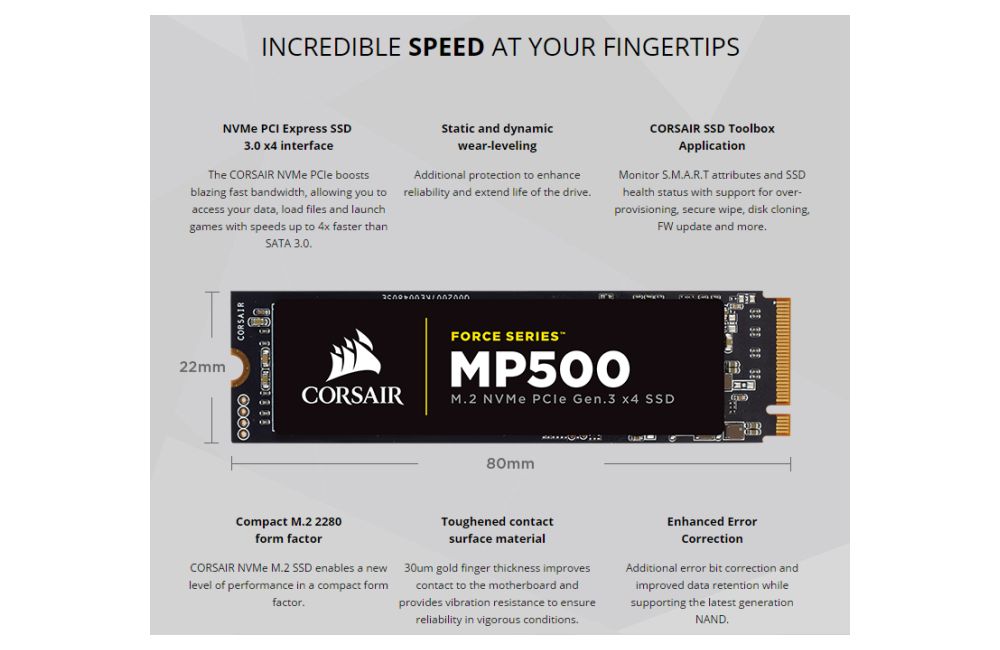 corsair MP500SSD 2