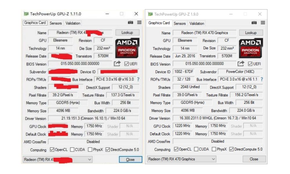 amd cutdownRX470 2