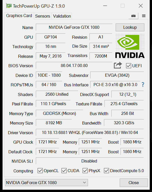 1080 FTW gpuz