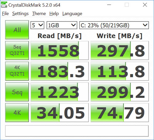 hp spectre x360 kaby lake crystal disk mark