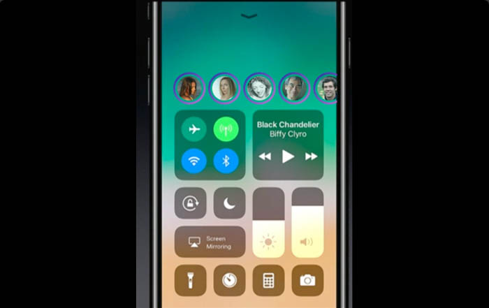 apple ios 11 control center