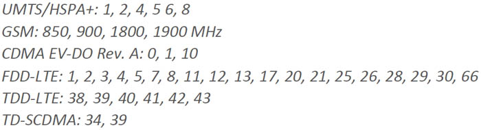 essential phone lte bands