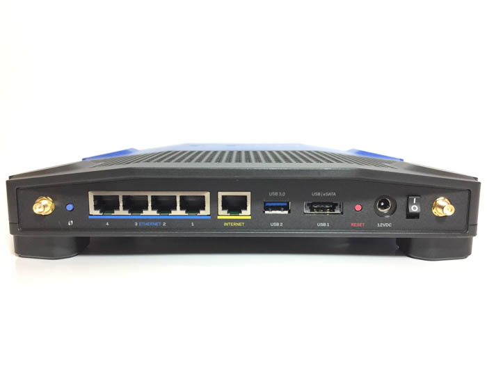 linksys wrt3200acm router rear