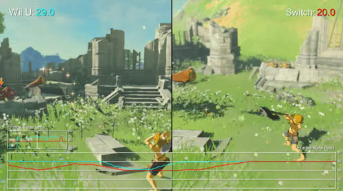 legend of zelda breath of the wild wii u vs switch performance