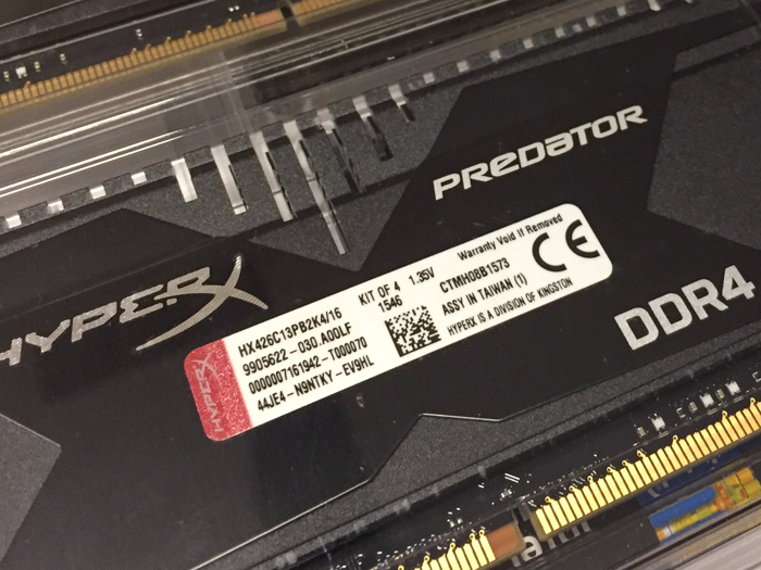 kingston hyperx predator ddr4 2666mhz specifications