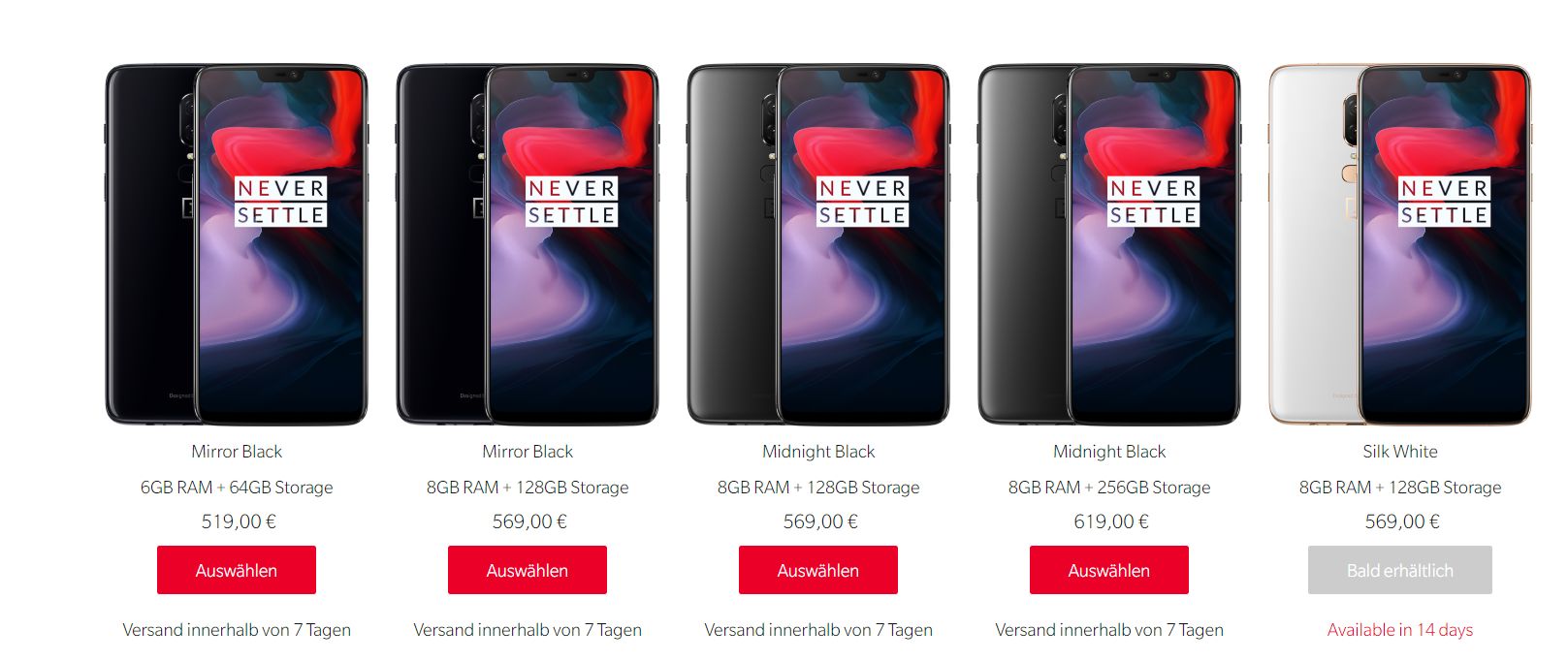 OnePlus6lineup