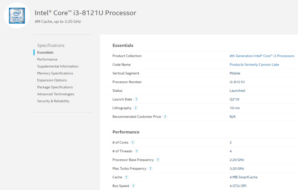 intel arkcorei38121u 1