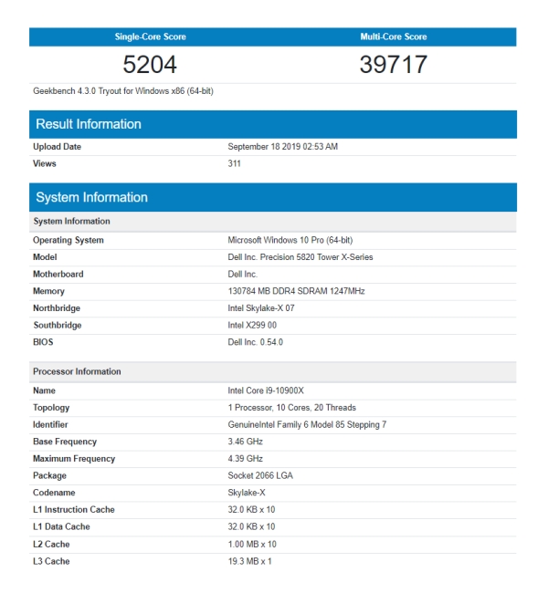 Intel Corei910900X 1