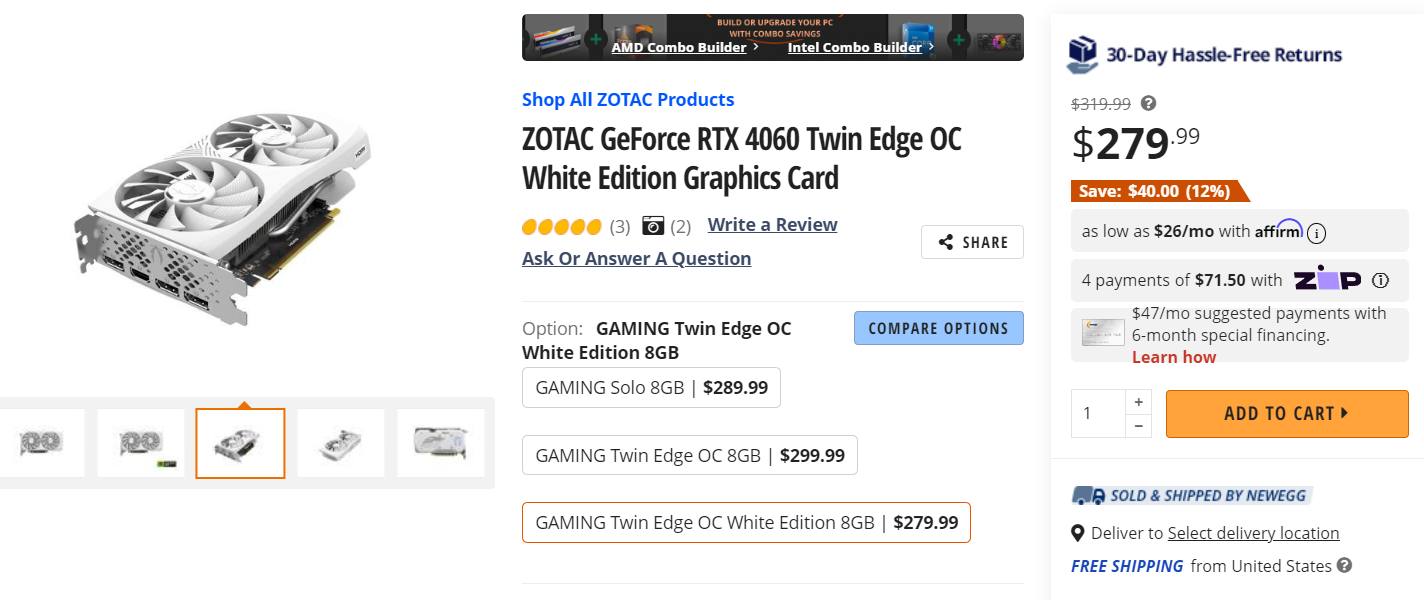 ZOTAC 4060 DEAL