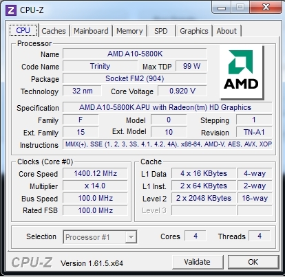 a10 5800k cpuz 1400mhz