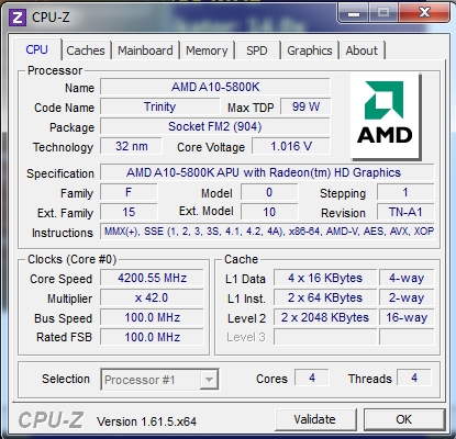 a10 5800k cpuz 4200mhz