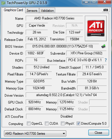 7750 XFX DD OC 3