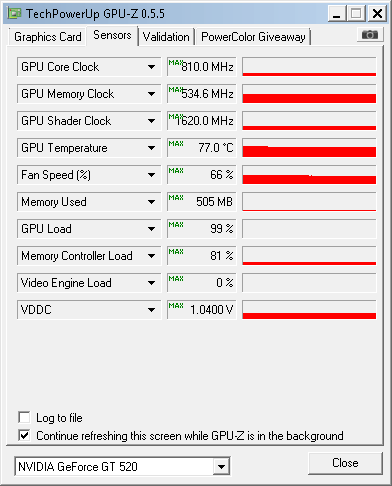 gainward silentfx gpuz max temp game
