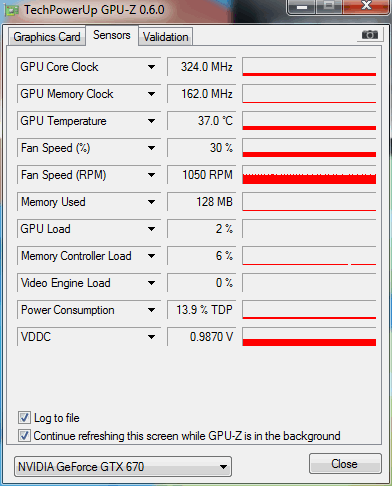 idle temp