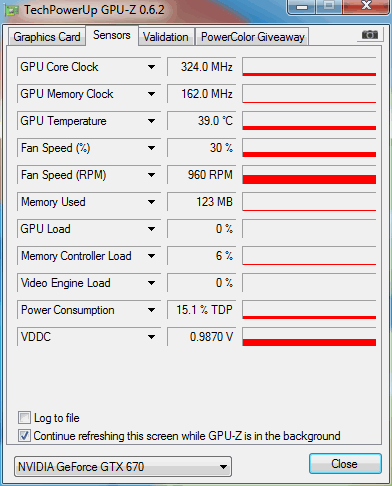 temp idle