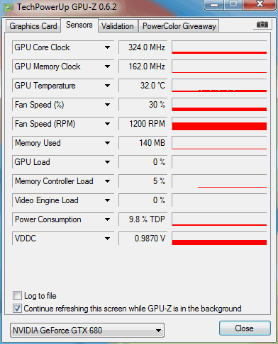 gpuz temp idle