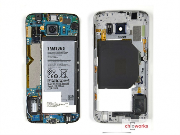 Galaxy S6 gutted, plenty of chips inside