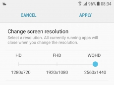 Galaxy S7 defaults to full HD after Android 7