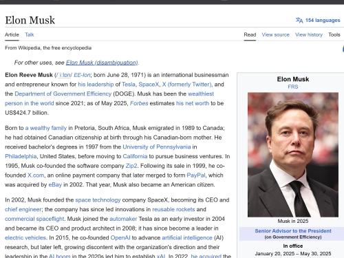 Musk makes Wikipedia even worse