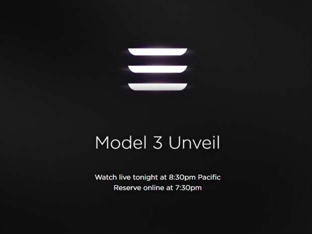 Tesla Model 3 unveil happens today at 8:30pm PDT